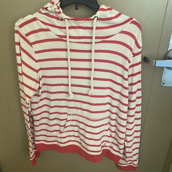 ROXY Striped Hoodie Sweatshirt with Drawstring and Kangaroo Pockets size XL - Picture 1 of 6